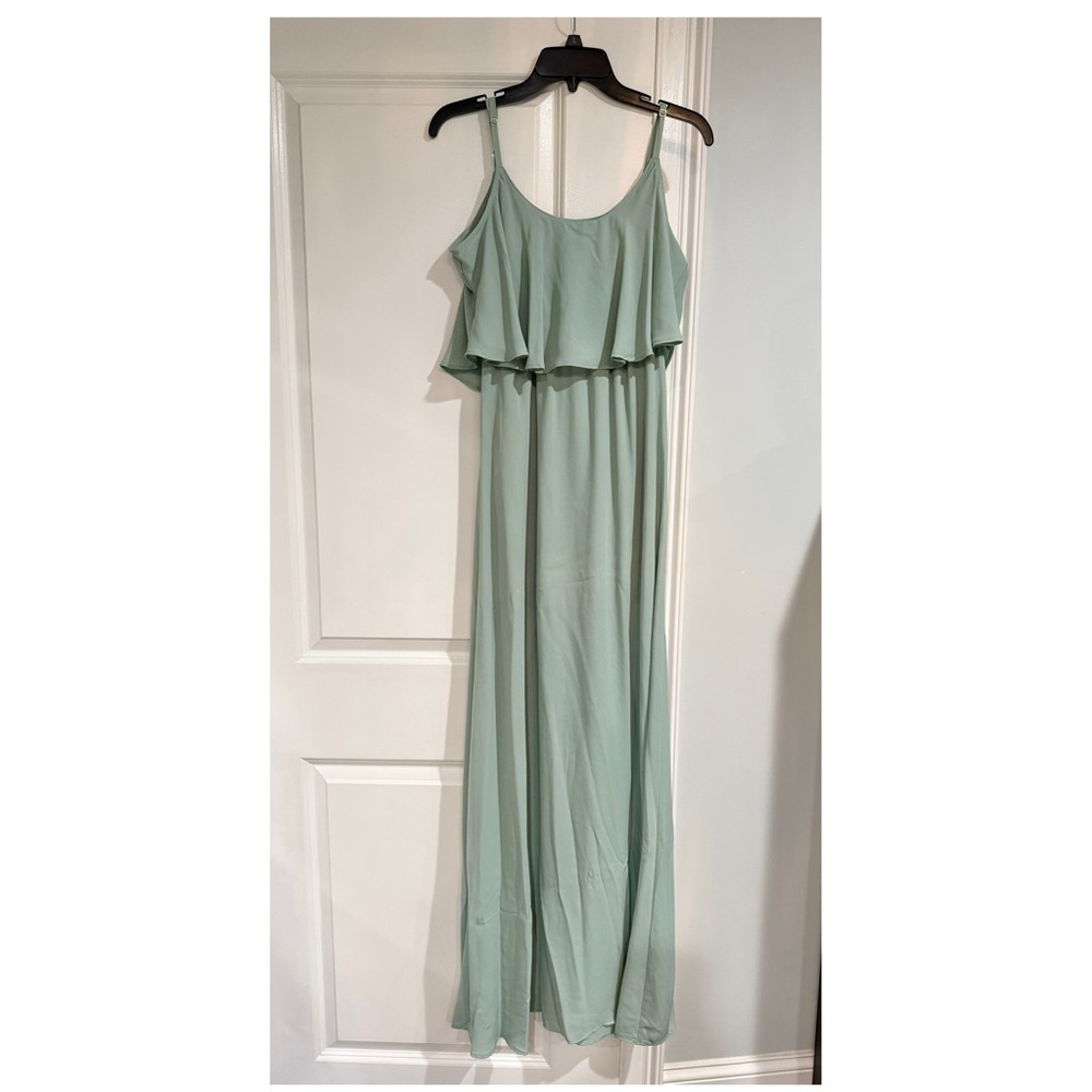 Show Me Your MuMu Green Ruffled Tiered Maxi Dress